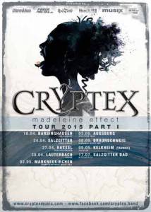 Cryptex tour flyer frühjahr 2015 Cryptex: Neues Album “Madeleine Effect” plus Release-Tour Cryptex tour flyer fr hjahr 2015