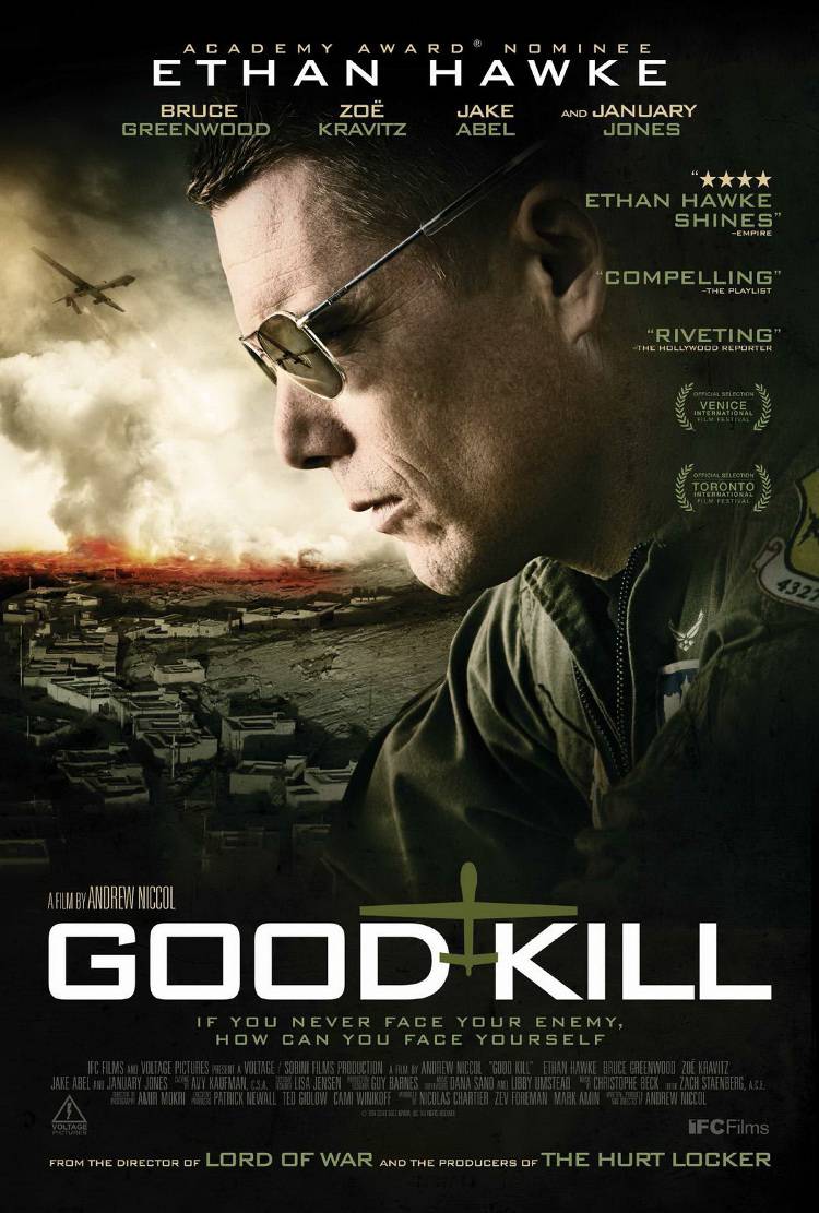 <b>...</b> in diesem Dilemma befindet sich Drohnenpilot <b>Thomas Egan</b>, <b>...</b> - Good-Kill-DVD-Cover