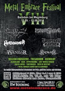 Metal Embrace Festival 2014 Flyer Stand 06.05