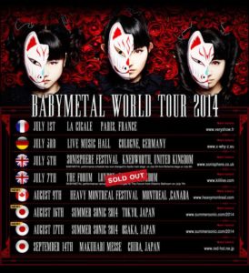 Babymetal Welttour 2014