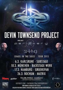 Devin Townsend Tour München 2015 Flyer