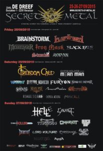 Festivalplakat Secrets of Metal