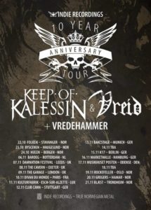 Keep Of Kalessin, Vreid und Vredehammer Tour