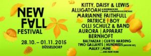 New Fall Festival 2015 Düsseldorf Flyer Stand 19.10