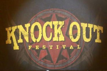 Knock Out Festival 2016 Logo auf schwarzem Hintergrund.