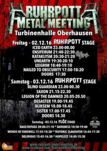 Ruhrpott Metal Meeting 2016 Running Order