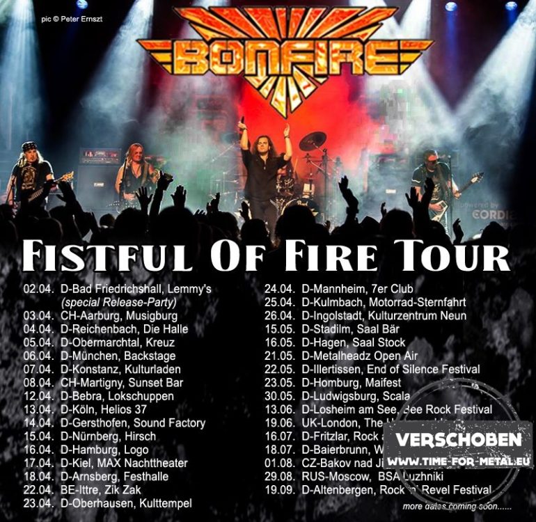Bonfire Fistful Of Fire Tour 2020