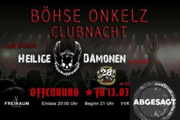 Böhse Onkelz Clubnacht Offenburg 2020