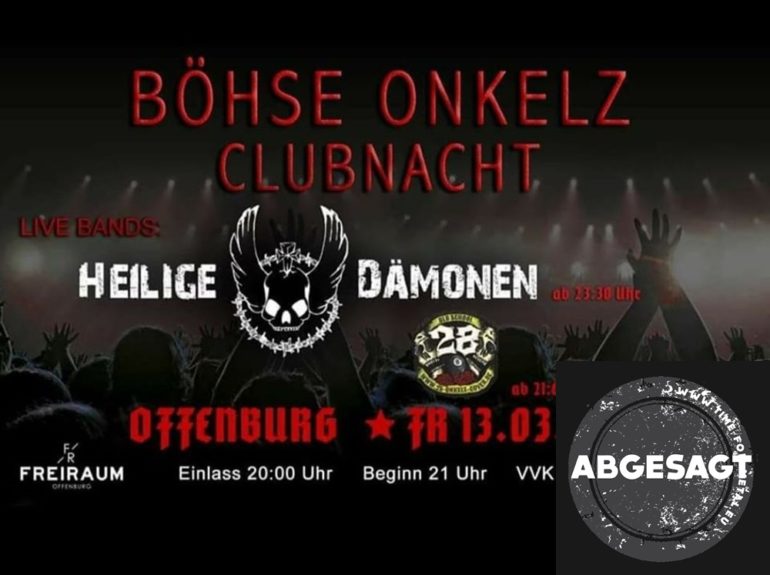 Böhse Onkelz Clubnacht Offenburg 2020