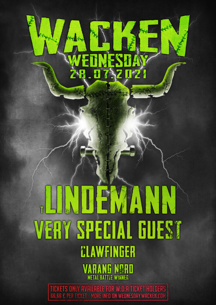 Wacken Open Air 2021: Wacken Wednesday mit Till Lindemann ...