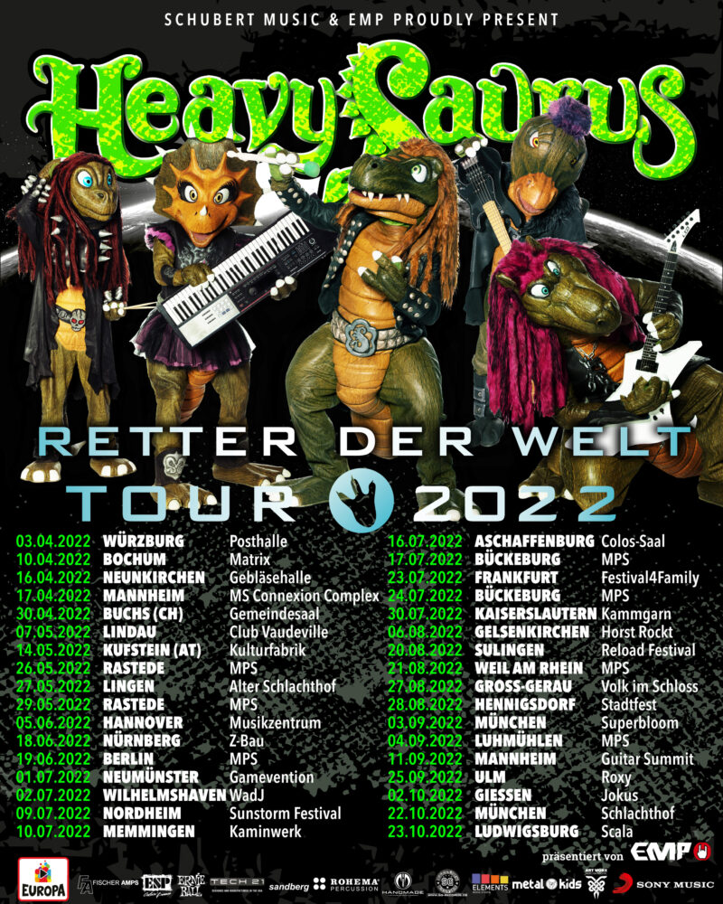 Heavysaurus: einzigartige Dino-Metalband bietet Live-Spaß für Klein & Groß  – Time For Metal – Das Metal Magazin & Metal Podcast
