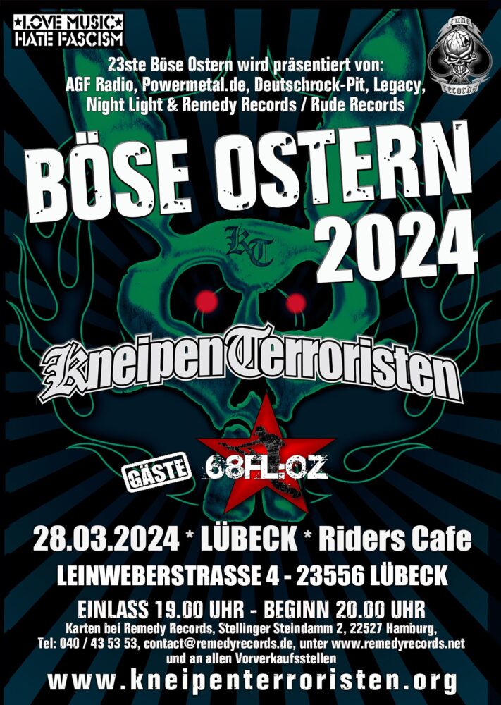 KneipenTerroristen: feiern Böse Ostern am 28.03.2024 in Lübeck