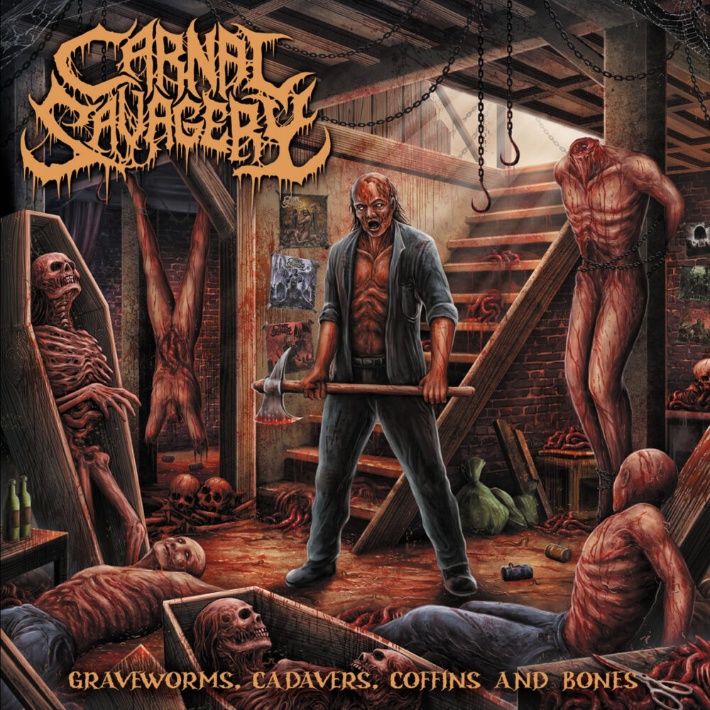 Carnal Savagery - Graveworms, Cadavers, Coffins And Bones