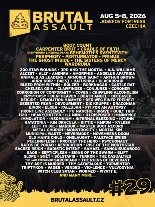 Brutal Assault 2026: gibt umfangreiche Änderungen im Line-Up bekannt ...