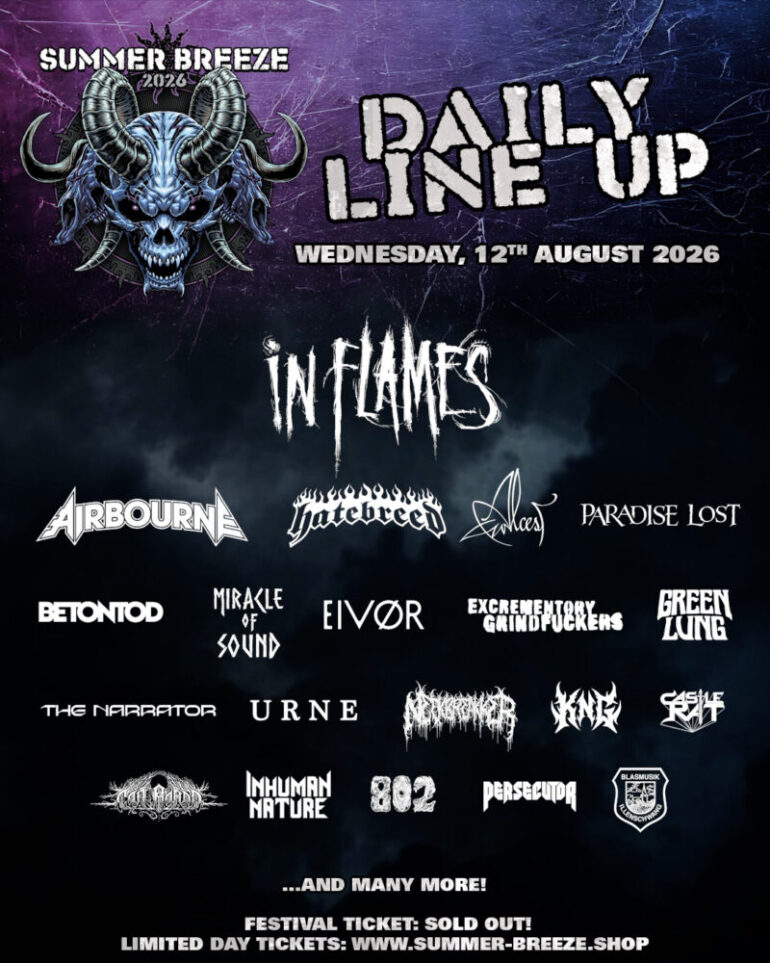 Summer Breeze 2026, Mittwoch