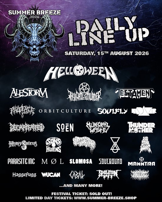 Summer Breeze 2026, Samstag