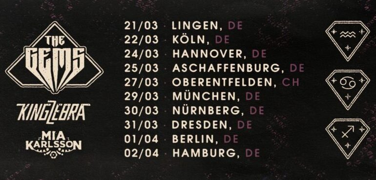 The Gems, Slithering Through Europe Tour 2026