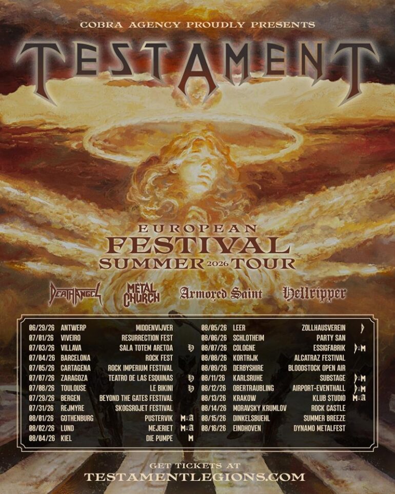 Testament European Festival Summer Tour 2026