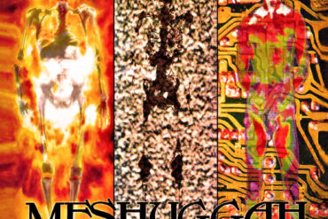 Meshuggah Album Cover zum 30. Jubiläum, digitaler und mechanischer Stil.