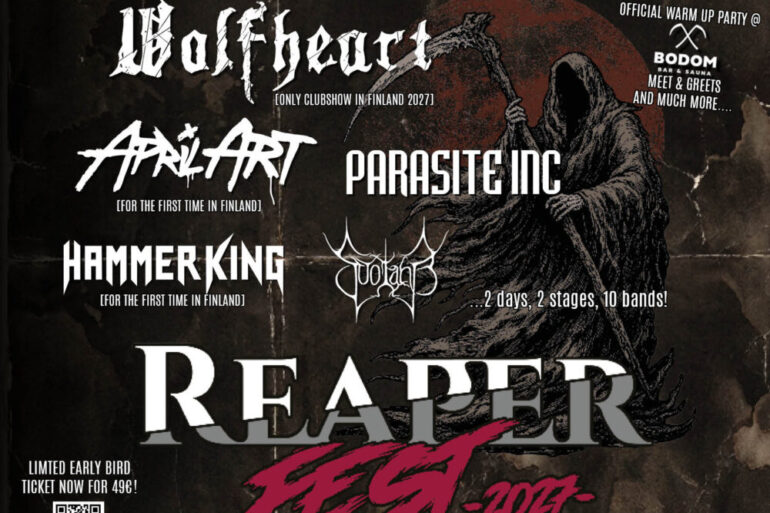 Reaper Fest 2027 in Helsinki mit Metalbands und Festival-Details.