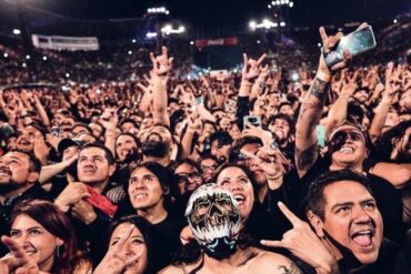 Rammstein Konzert in Mexiko-Stadt mit begeistertem Publikum.